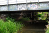 IMAGINE graffiti made by Bill Drummond underneath railway bridge in Northampton, England - 8 July 2010. Photograph: Tracey Moberly