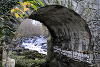 IMAGINE Graffiti under Queen Mary's Bridge over The Penkiln Burn, Galloway, Scotland: 19 November 2014. Photograph: Tracey Moberly